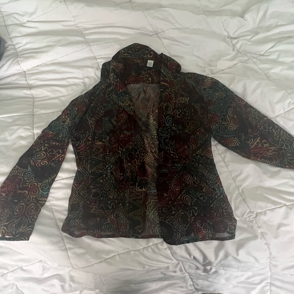 silk airy vintage button up- from the 70’s